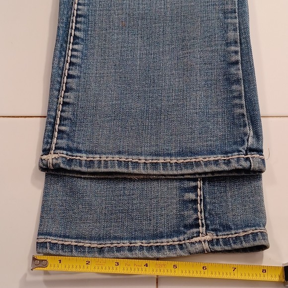 LA Idol USA Jeans, Size 5, Low-Rise, Boot Cut, 30W x 30L, Bedazzled - Picture 11 of 12